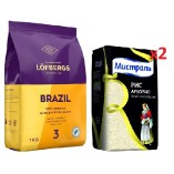 Кофе зерновой, рис 2 пачки